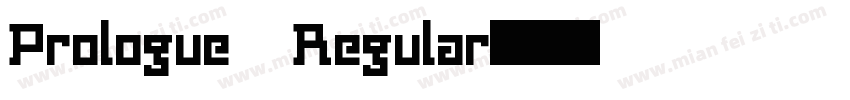 Prologue Regular字体转换